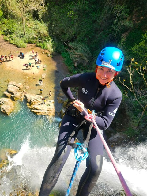 Anna: Gorgo de la Escalera Water Canyoning - The 25-meter waterfall rappel, and why timing can stretch the day