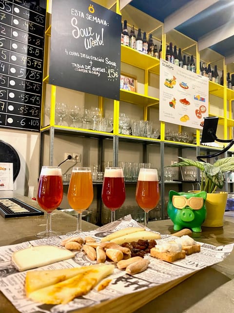 Craft Beer Tasting and tapas in Valencia - What the tapas can look like (Gildas, croquetas, embutidos)