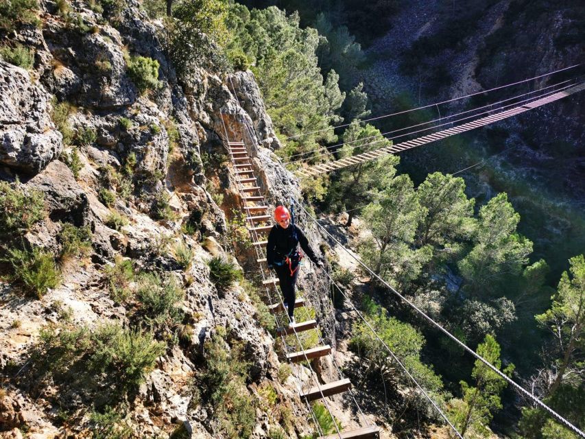 Enguera - Falconera via ferrata in Enguera: the 70m zip line is the main event