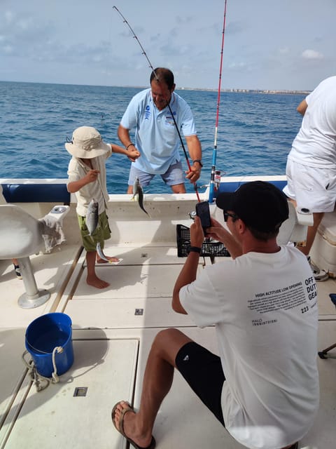 Fishing for kids - Family fishing on an 11-meter catamaran in Torrevieja