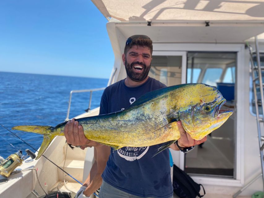 Fishing Trip all included - The Boat Setup: 8 Fisher, Catamaran Comfort, and Included Gear