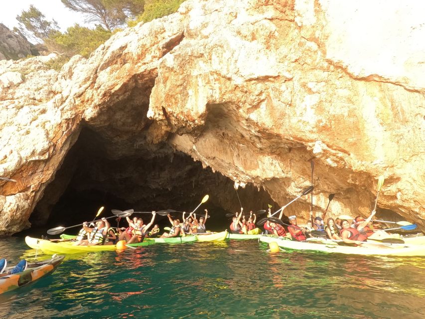 Granadella: Caló, Cova Llop Marí, and Ambolo Kayak Trip - Cala Ambolo (Naturista): a relaxed stop with photos, swimming, and snorkel