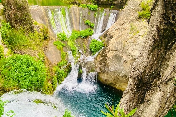 Historic Bocairent, Covetes del Moros Caves and Pou Clar Pools - Pou Clar Pools, turquoise water with waterfalls and fish nearby