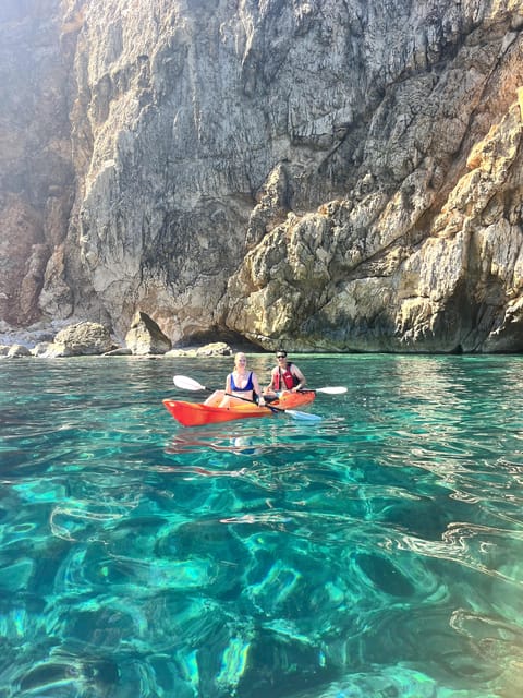 Jávea: Cala Portixol Kayak Tour with Snorkel & Cliff Jumping - What’s included for $59: why the price feels fair