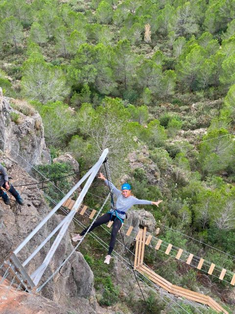 Marxuquera: La Falconera Via Ferrata - Tibetan bridge, then the long suspension bridge