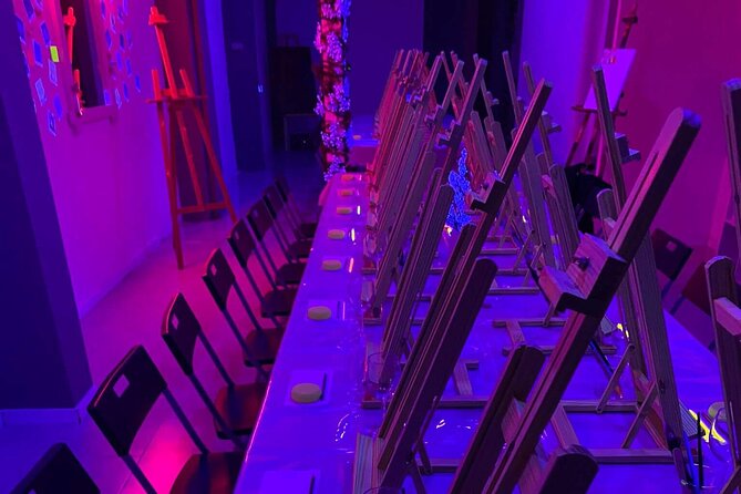 Paint a neon fluorescent picture while drinking unlimited wine - Meet at Carrer del Bisbe Jaume Pérez, 13, Then Get Set Up Fast