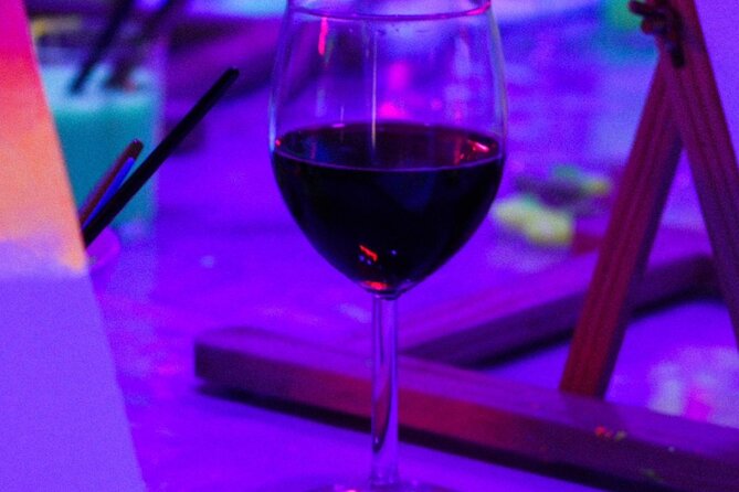 Paint a neon fluorescent picture while drinking unlimited wine - A Simple Flow: Intro, Neon Colors, Guided Painting, Then Take Home Your Canvas