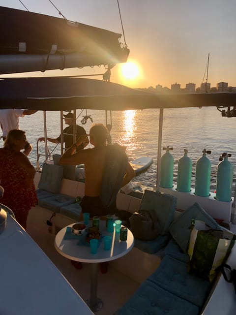Torrevieja: Costa Blanca Catamaran Cruise - Stand-up paddleboarding from the deck (SUP) without the hassle