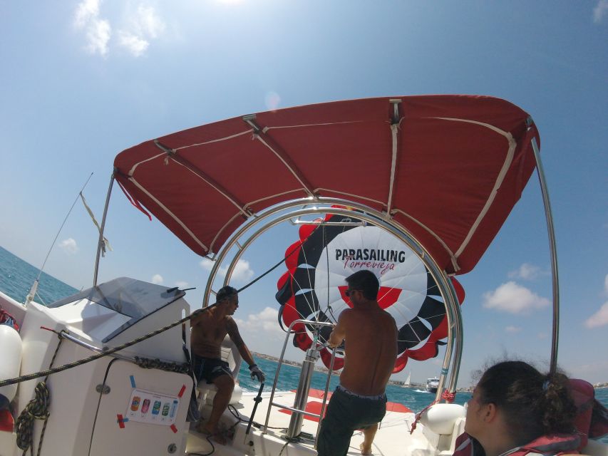 Torrevieja: parasailing experience - The Boat Ride and Pre-Flight Setup