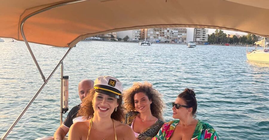 Torrevieja: Sunset onboard + Cava Cup - Cava on the bow solarium, plus photos and optional dips