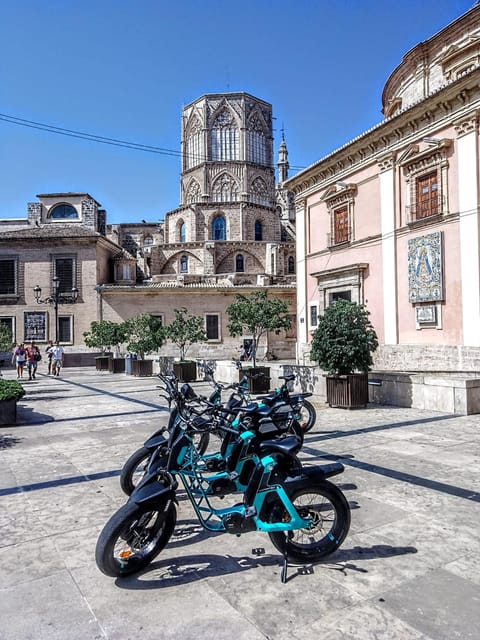 Valencia all in one: beaches, old town & city arts by E-bike - Plaça de la Virgen and Valencia Cathedral, plus Ciutat Vella streets