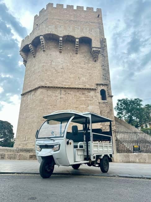 Valencia: Full Tuk Tuk Tour 2H - Mestalla Stadium views, where sports meets local pride