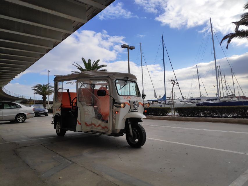 Valencia: Tuk Tuk Modern Tour - Juan Carlos I Royal Marina: a calmer modern break by the water