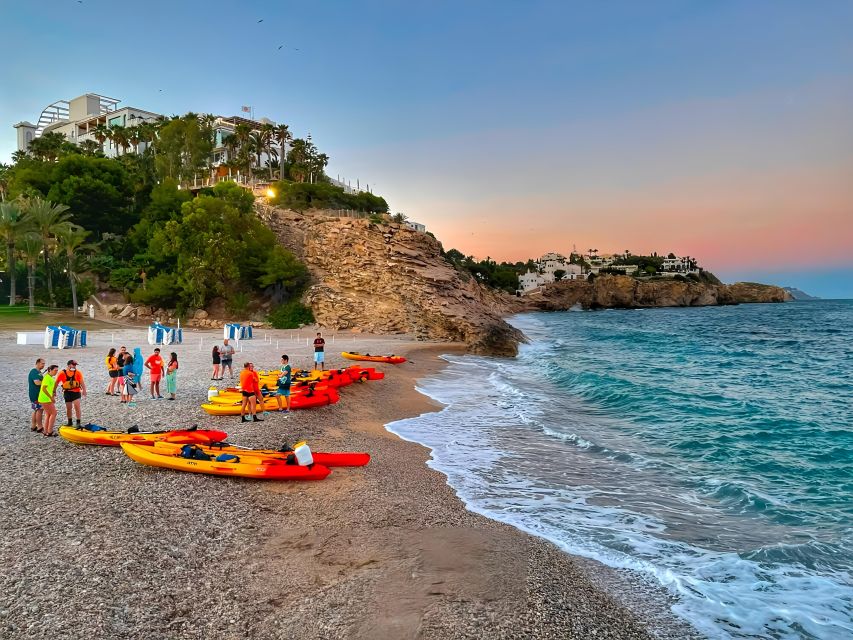 Villajoyosa: Moonlight kayaking and dinner under the stars - The route in order, from Playa Paraíso to dinner on Platja del Paradís